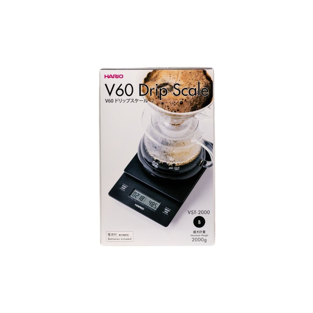 Hario V60 Drip Scale 2000g - Precision Coffee Weighing Scales. Available at Old Quarter Coffee Merchants in Ballina NSW - Best Australian Wholesale Specialty Coffee Roasted in Ballina Australia - Rare Organic Specialty Coffee from Southeast Asia