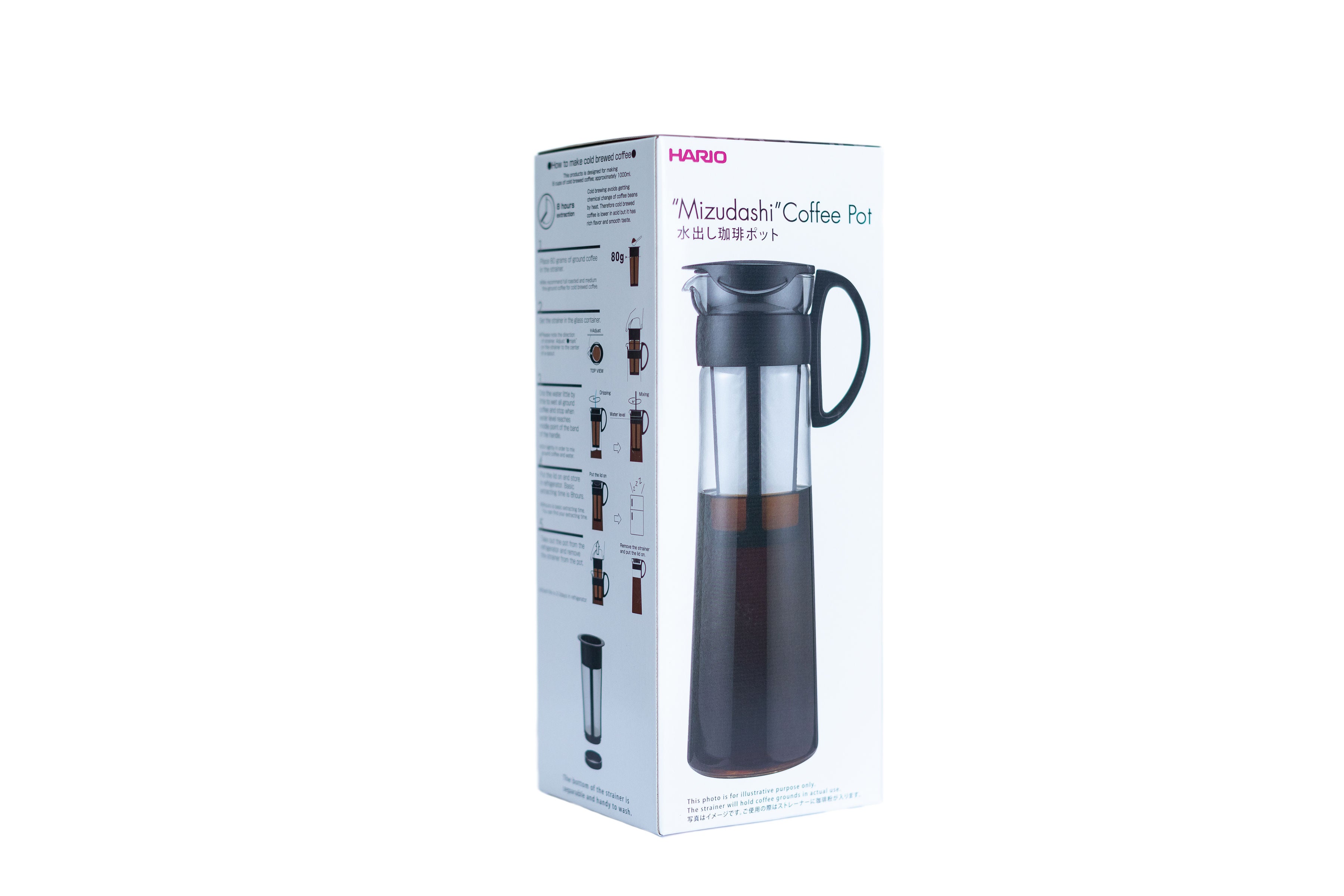 Hario Mizudashi Cold Brew Coffee Pot - 1 Litre - Pot Made from Heat Proof Glass & Dishwasher Safe. Available at Old Quarter Coffee Merchants in Ballina NSW - Best Australian Wholesale Specialty Coffee Roasted in Ballina Australia - Rare Organic Specialty Coffee from Southeast Asia