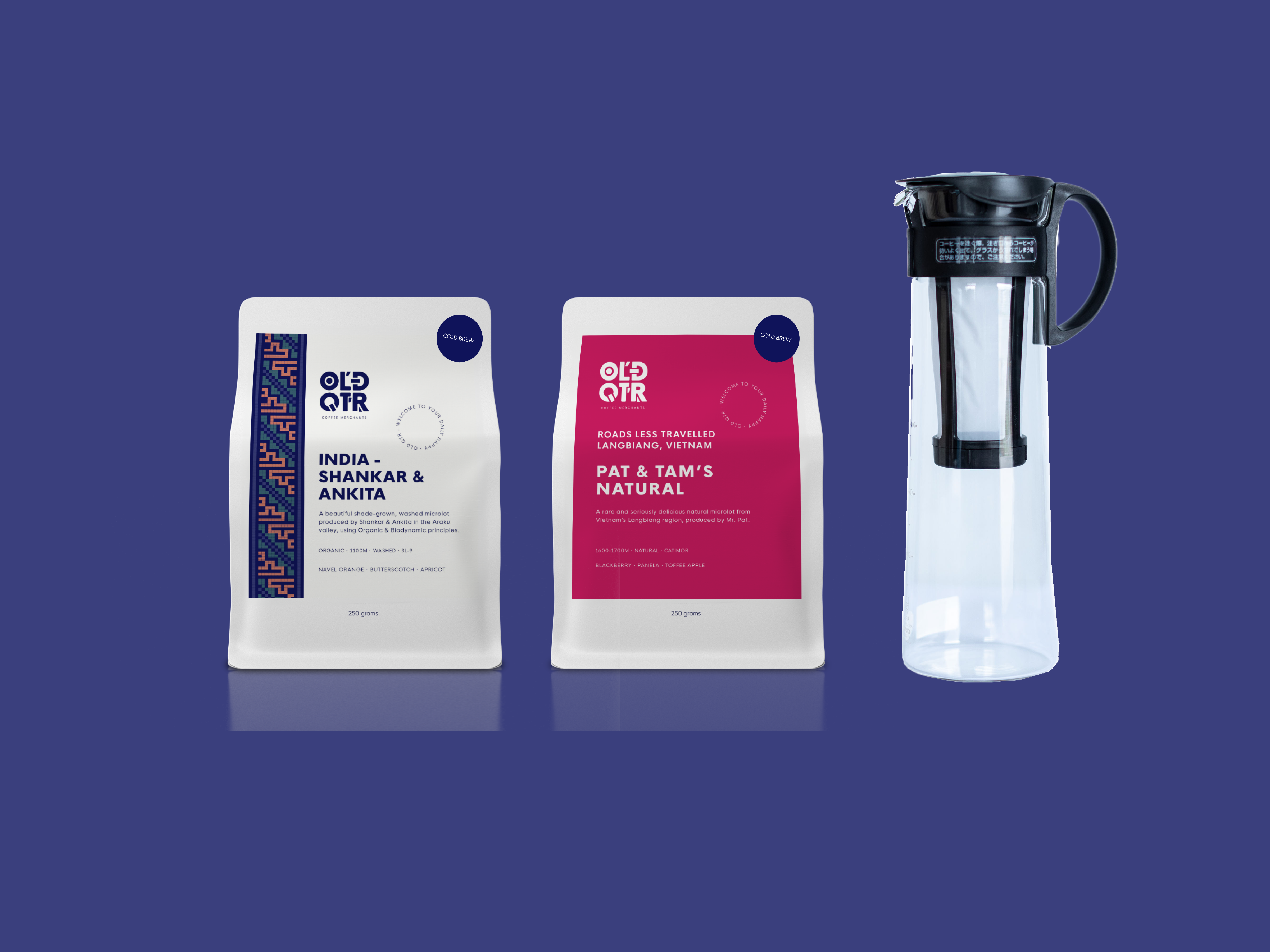 OldQuarterCoffee-OrganicEthicalDirectTradeSoutheastAsianCoffee-BlendCoffeeBundleOrganicCoffee-BestAustralianWholesaleSpecialtyCoffeeRoastedinBallinaNSW_OQ_404A7896_HarioPot_ColdbrewCoffeeBundle2025